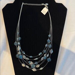 Lia Sophia Blue Multi-Strand Necklace